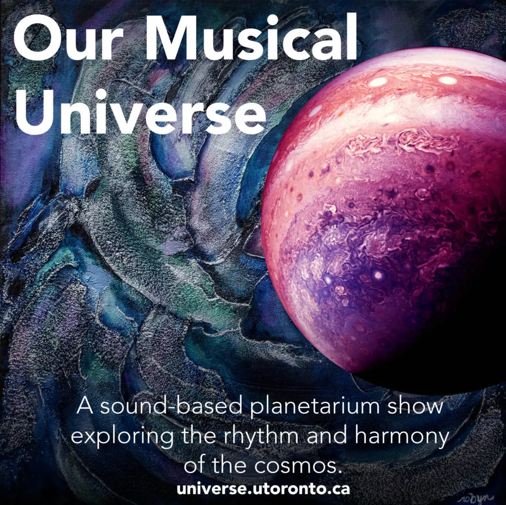 Poster for the planetarium show featuring artwork by Robyn Rennie