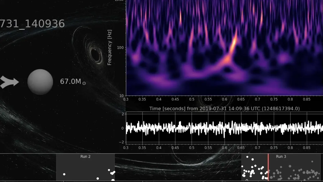 Screenshot from the Gravitational Waves video.