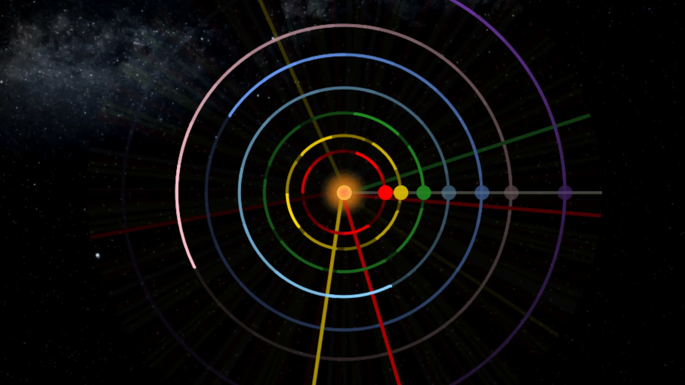 Screenshot from the Trappist-1 app.