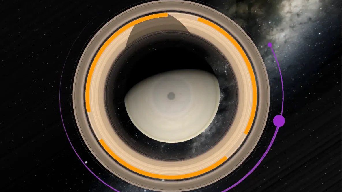 Screenshot from the Saturn's Resonances video.