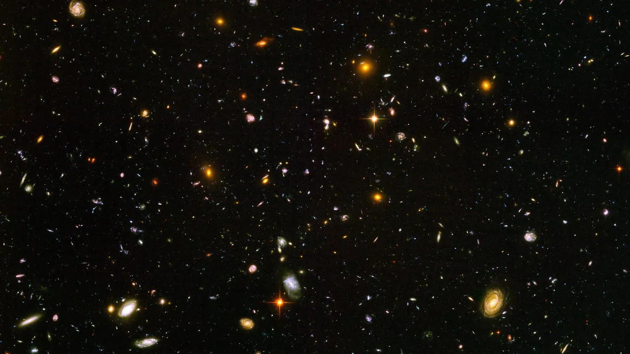 Picture of the Hubble Ultra Deep Field.